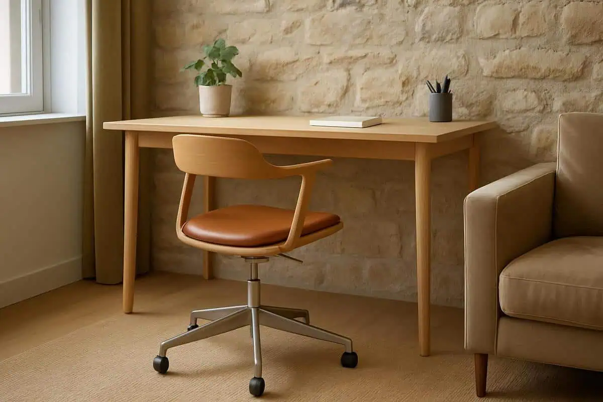 Chaise compacte pivotante ergonomique petit espace support lombaire 52 cm diametre