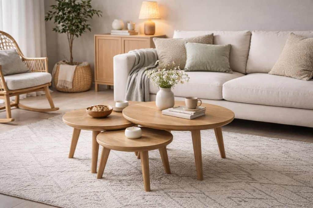 table basse bois gigogne