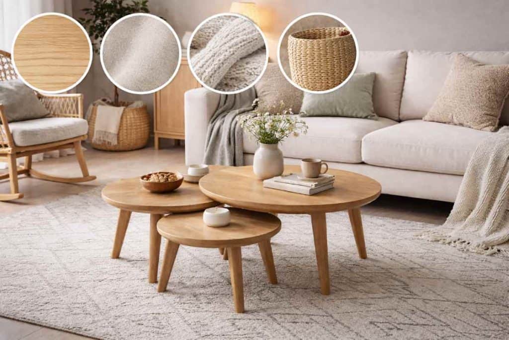 materiaux pour un salon scandinave