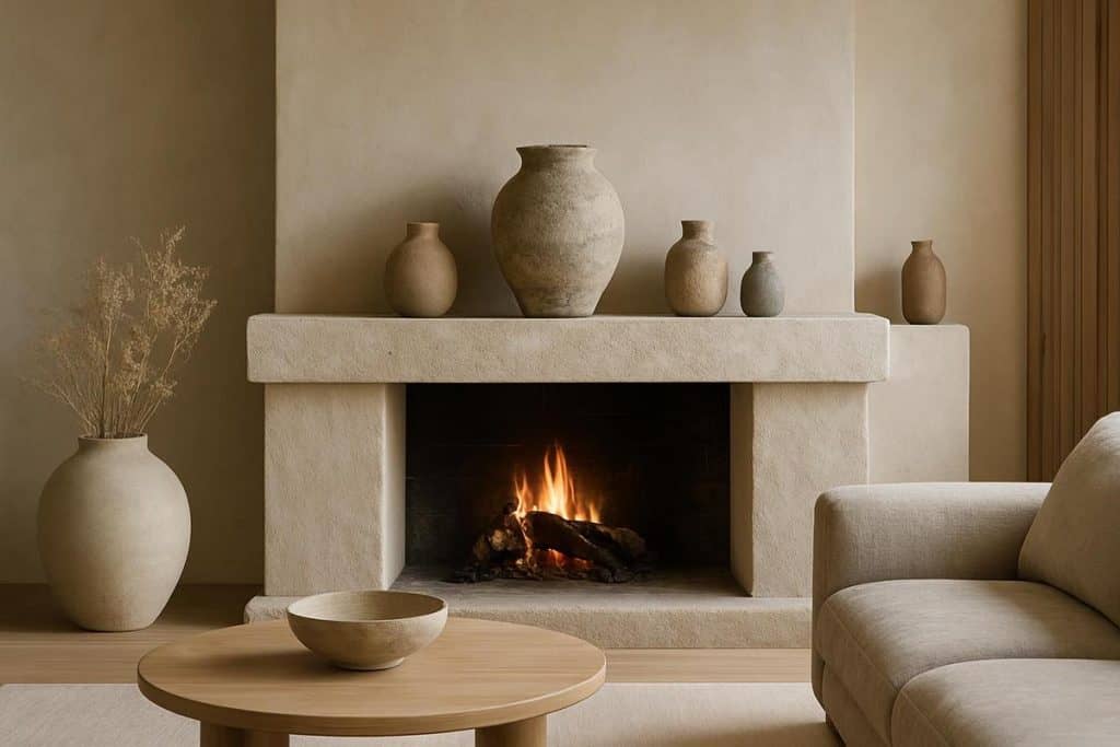 Idée déco salon avec cheminée